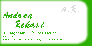 andrea rekasi business card